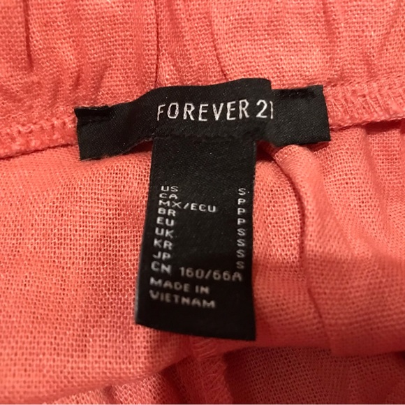 Forever 21 Smocked Linen-Blend Shorts - Picture 4 of 7